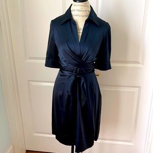BCBG Maxazaria - sapphire blue silk dress